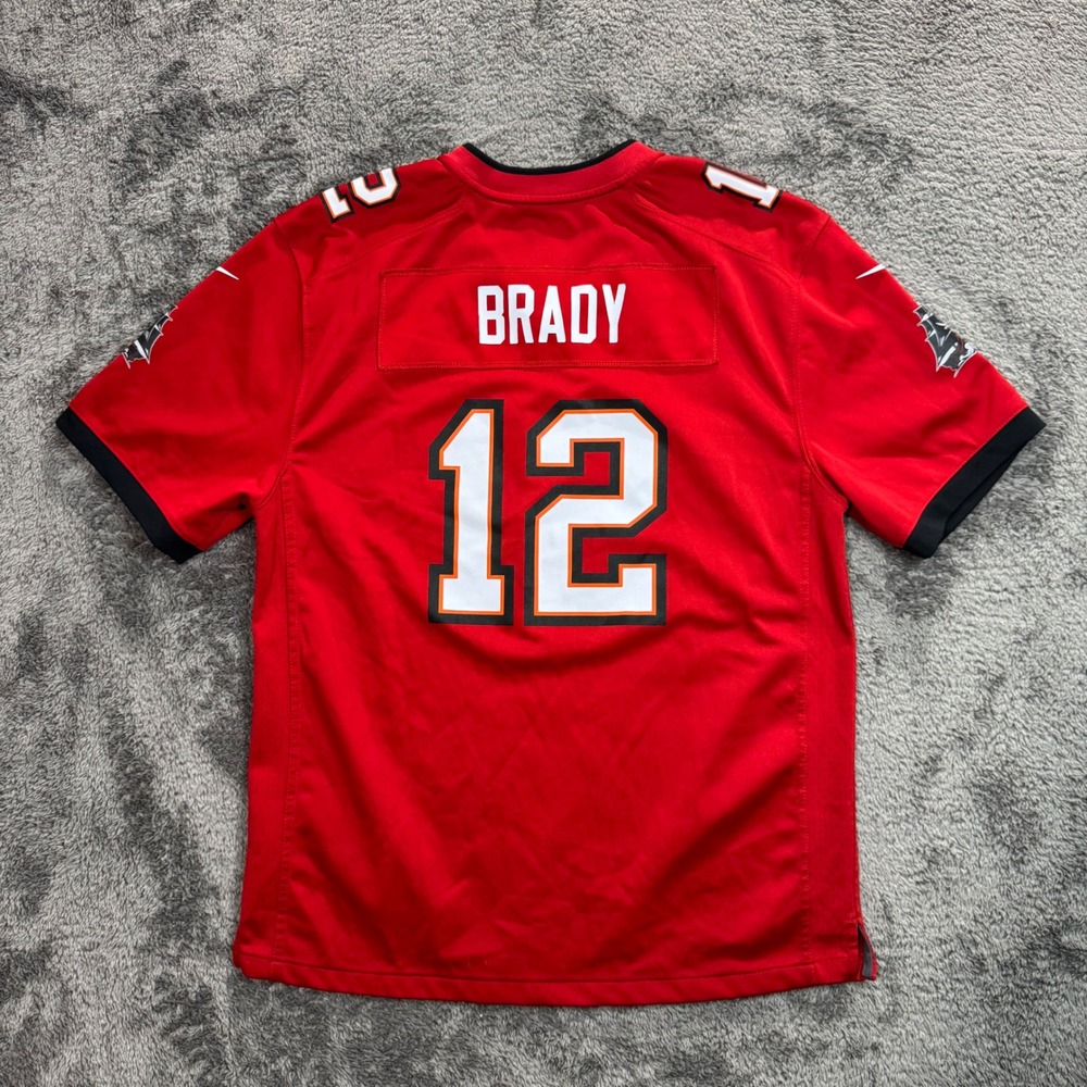 Nike Tom Brady Tampa Bay Buccaneers Jersey Kids XL 18-20 Red NFL On Field 12